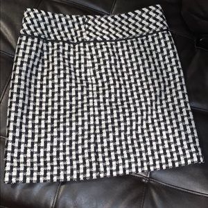 Loft black and white skirt